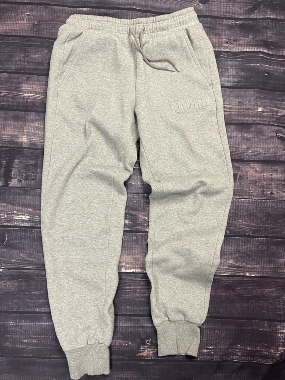Puma Modern Basics Grey Tonal Logo Jogger Sweatpants